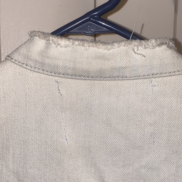 Rachel Roy XS Washout Distress Button Denim Shirt - Picture 13 of 15